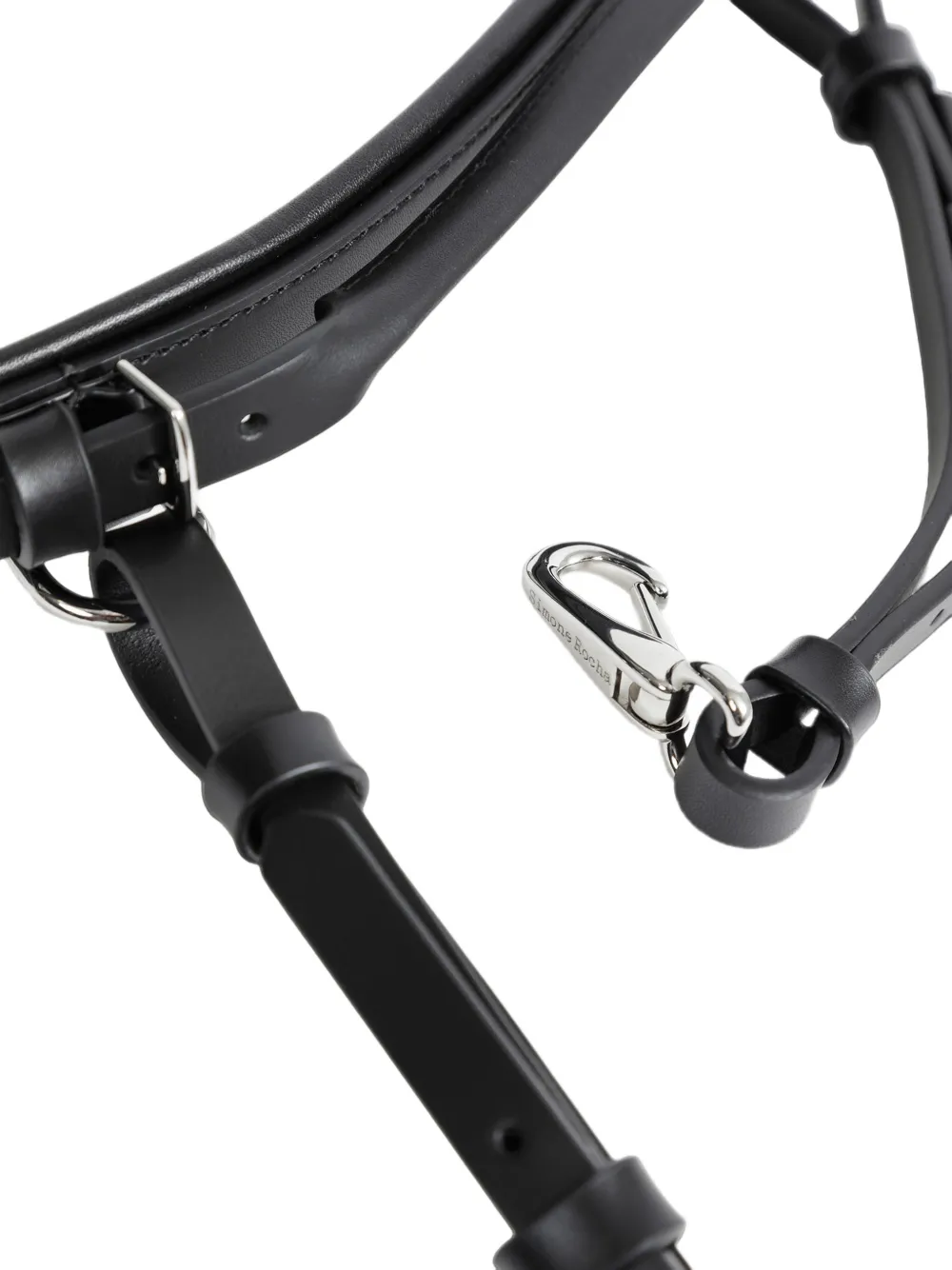 Simone Rocha double-loop bridle belt Zwart