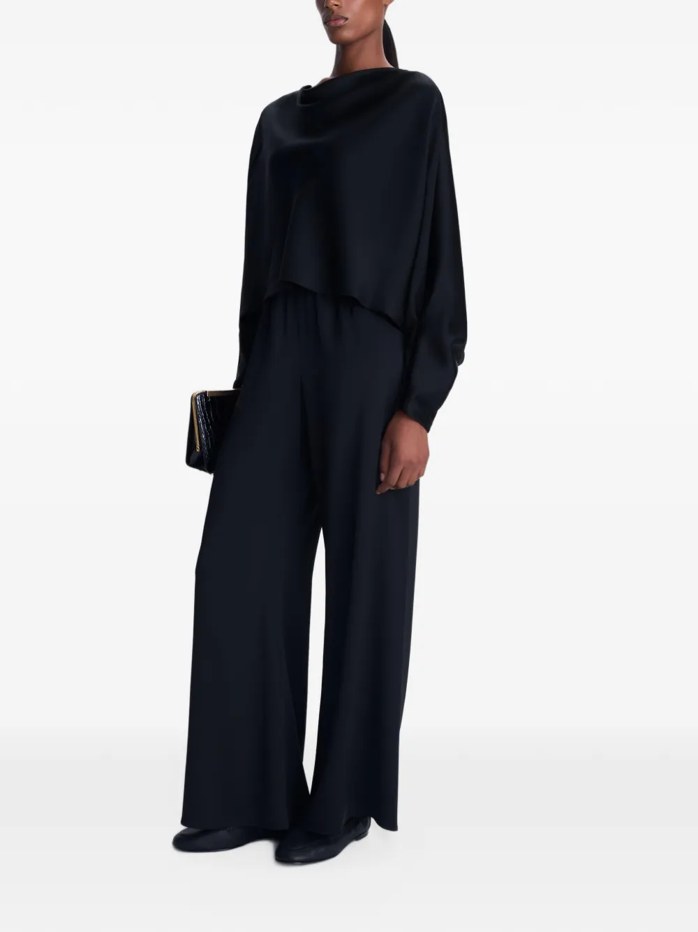 SIMKHAI Bearitz dolman-sleeve top Zwart