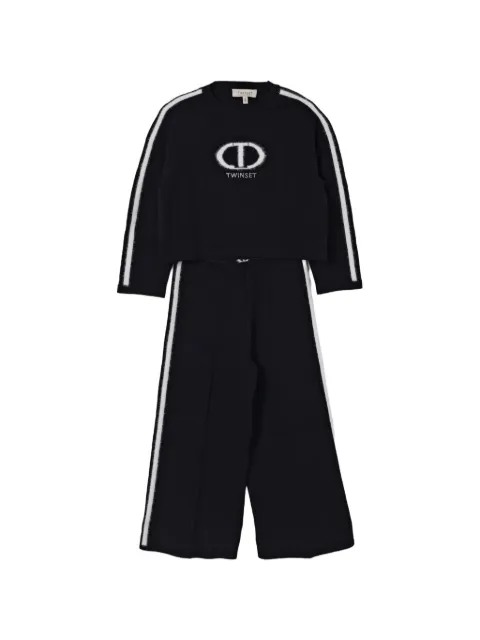 TWINSET Kids logo-embroidered side-stripe tracksuit