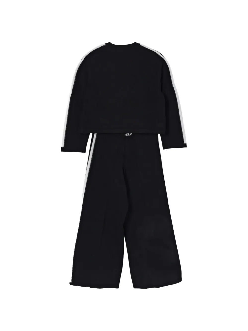 TWINSET Kids logo-embroidered side-stripe tracksuit Zwart