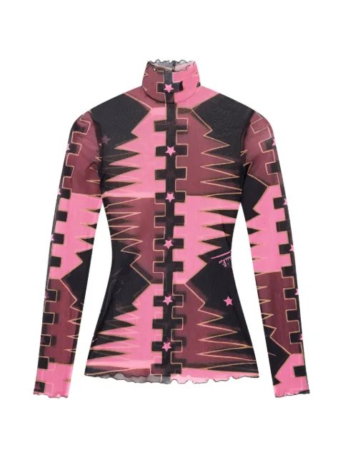 PUCCI Tülloberteil mit Valdimontone-Print