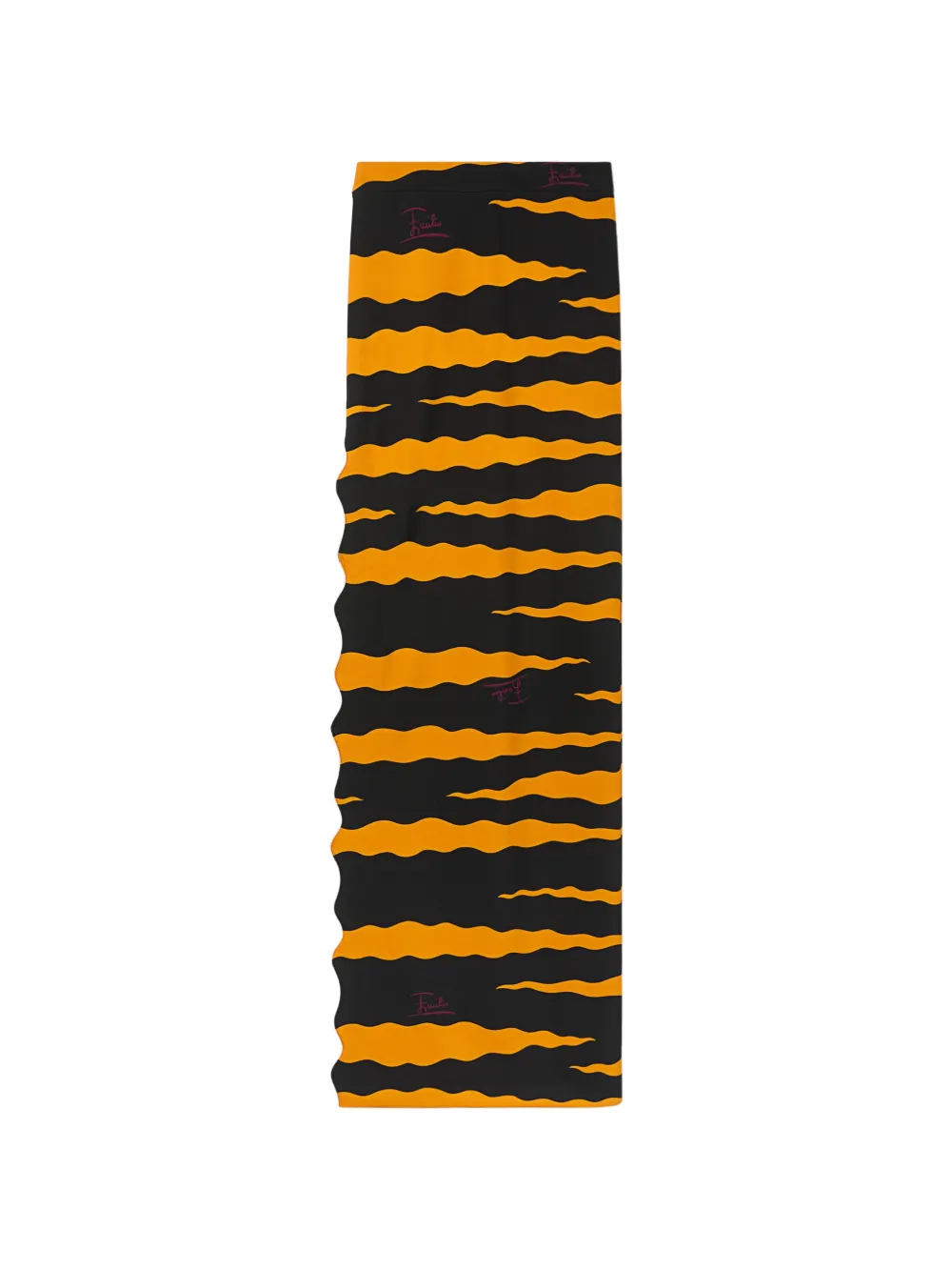PUCCI Fiamme-print jersey skirt Zwart