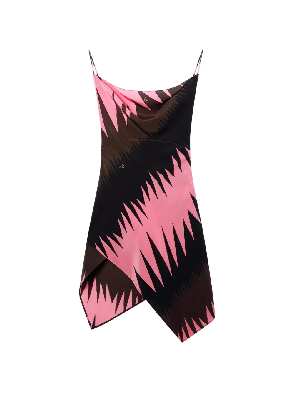 PUCCI Drago-print crêpe de chine foulard dress Bruin