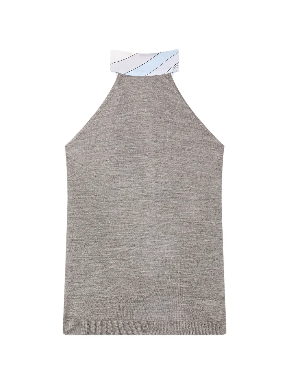 PUCCI wool top with scarf detail - Grigio
