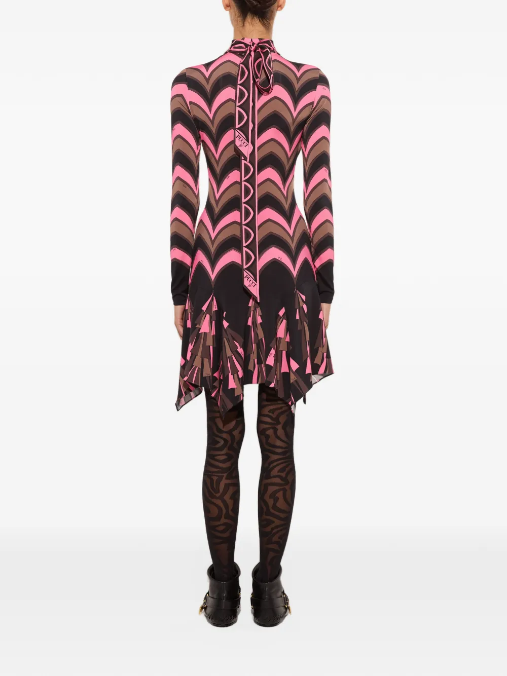 PUCCI Baiadera print jersey dress Zwart