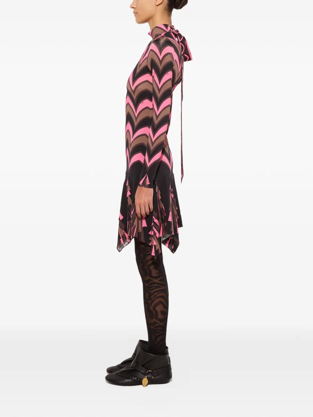 PUCCI Baiadera print jersey dress Zwart