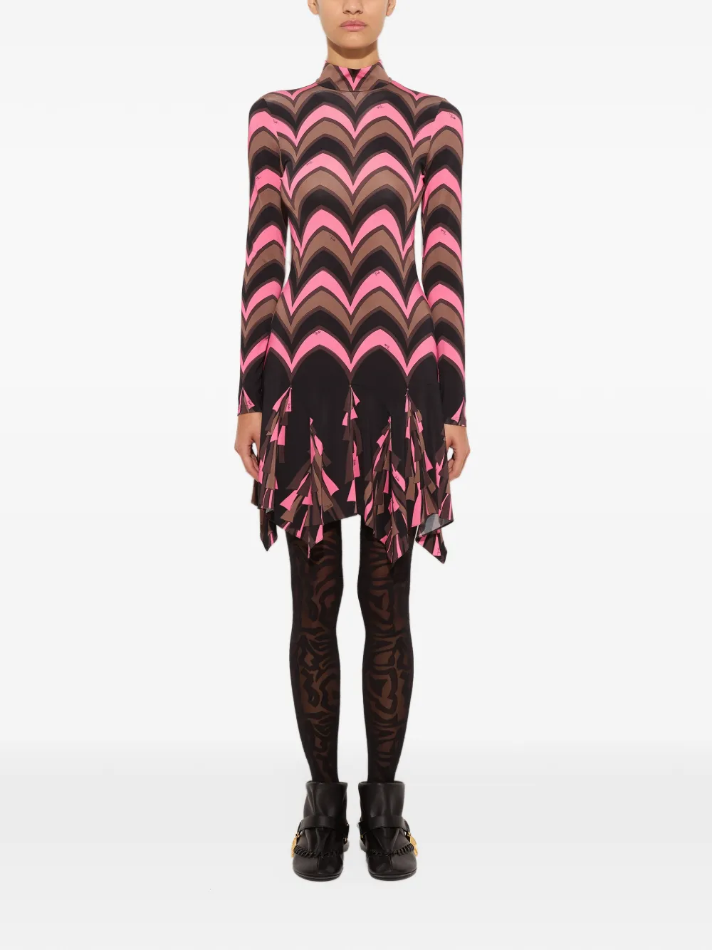 PUCCI Baiadera print jersey dress Zwart