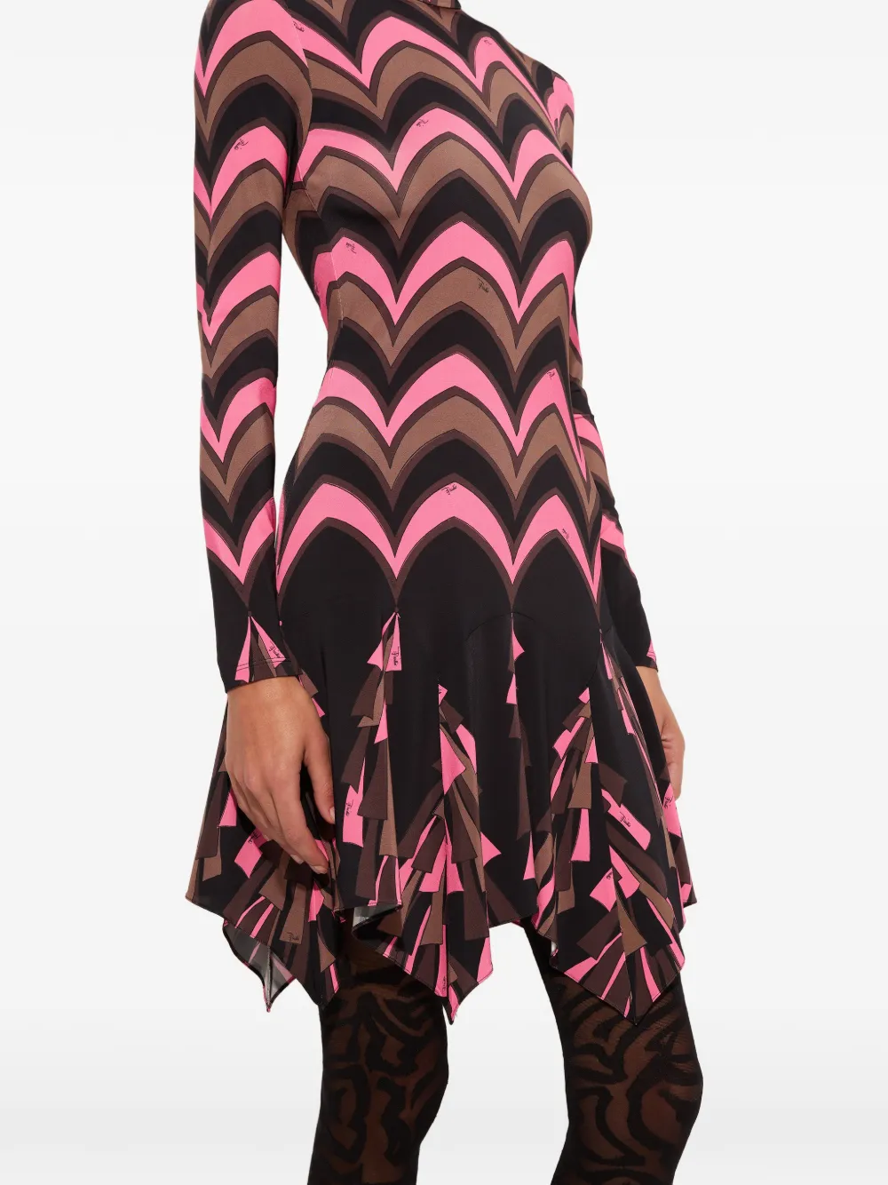 PUCCI Baiadera print jersey dress Zwart