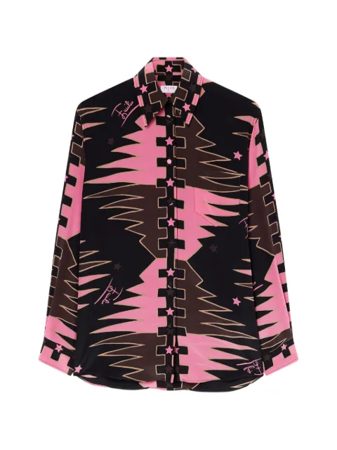 PUCCI Valdimontone print oversized silk shirt