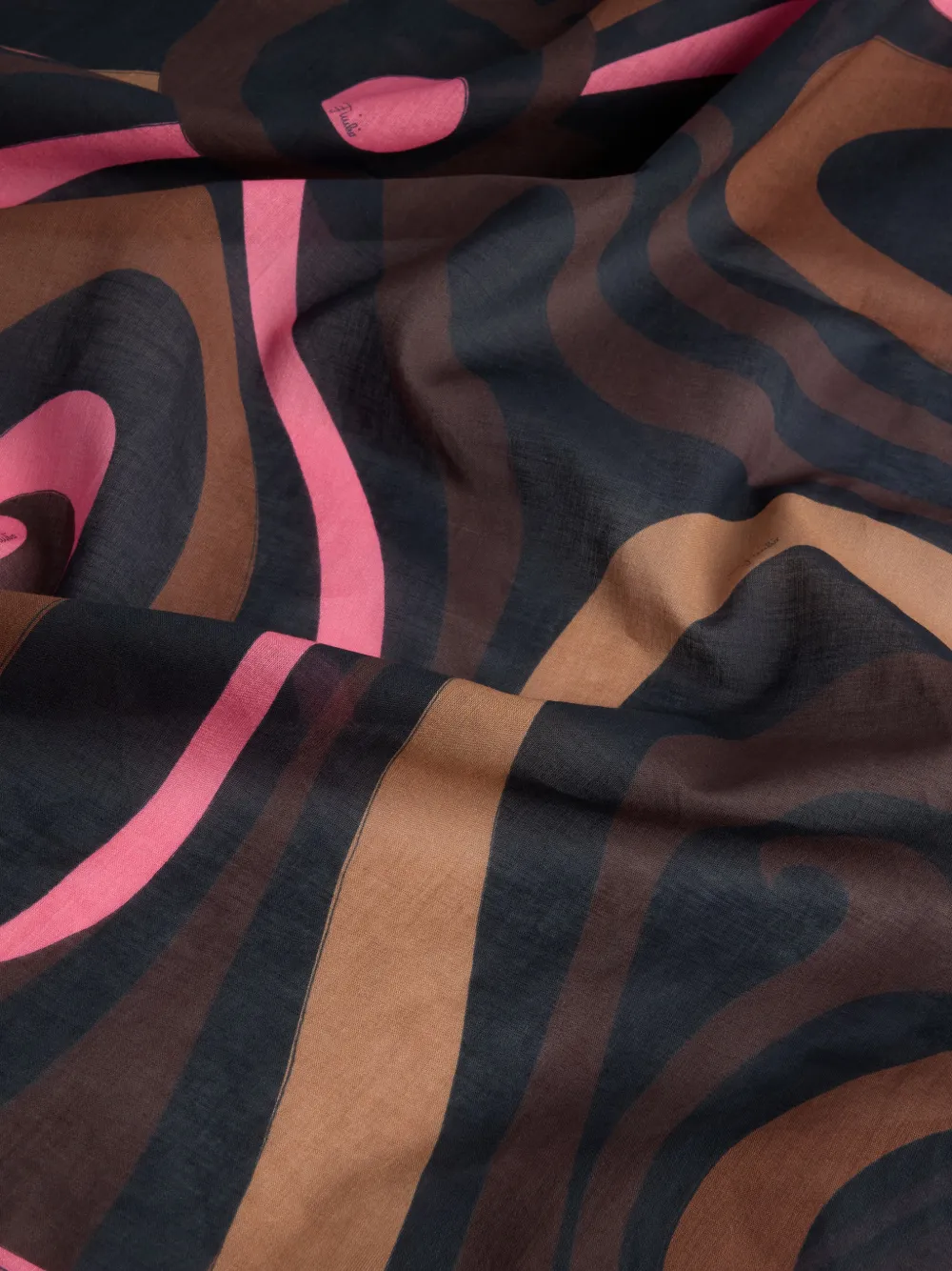 PUCCI Marmo-print cotton sarong Zwart