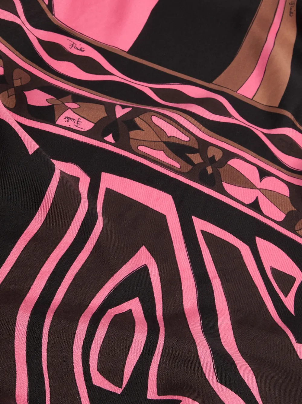 PUCCI mixed print silk stole Zwart