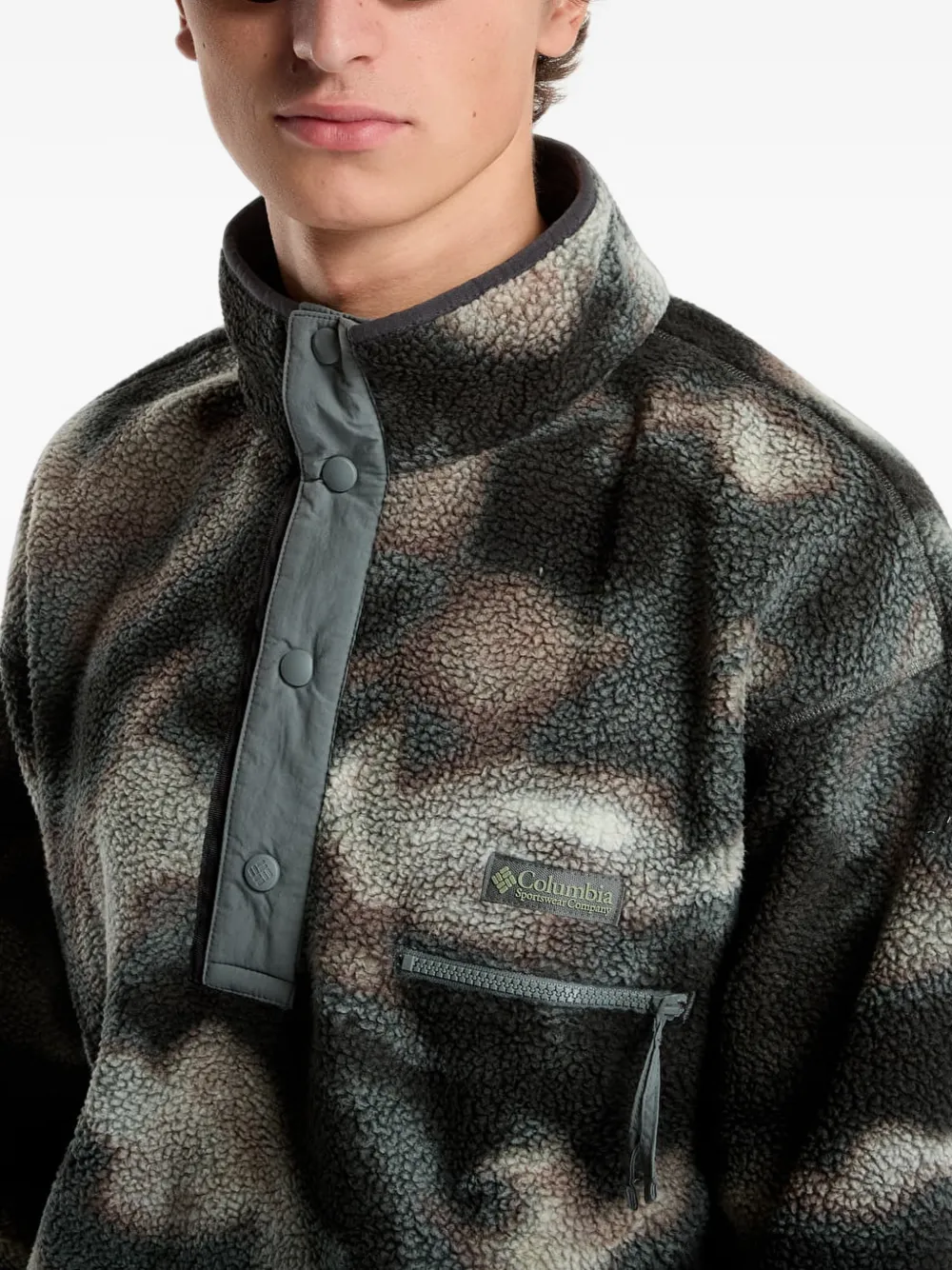 Columbia Helvetia II printed fleece sweater Grijs