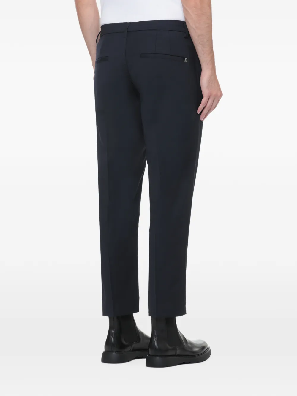 DONDUP pressed-crease tailored trousers Blauw