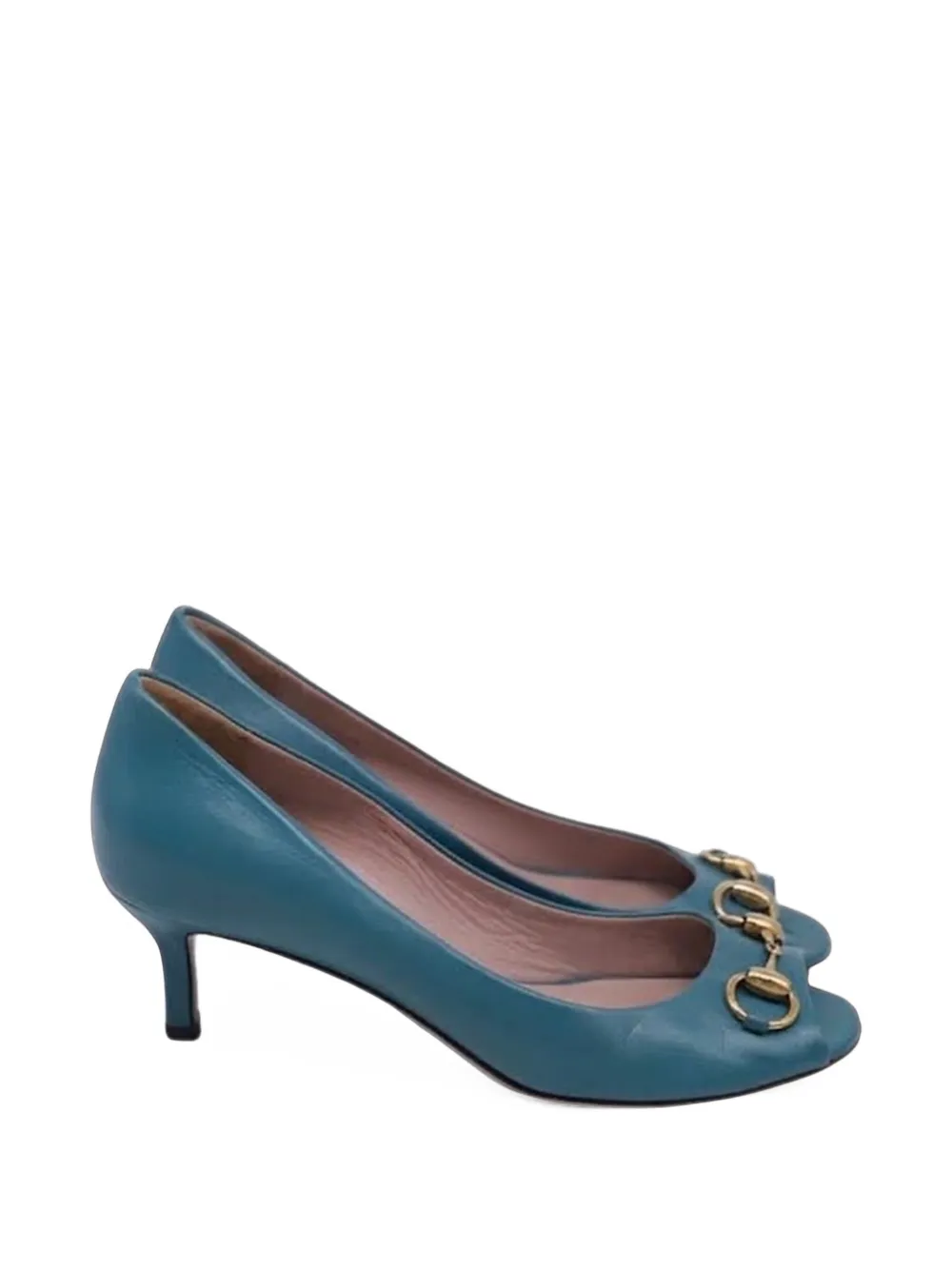 Gucci Pre-Owned 2010s Horsebit open-toe pumps - Blau