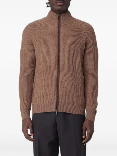  XC ribbed-knit zip-up cardigan
