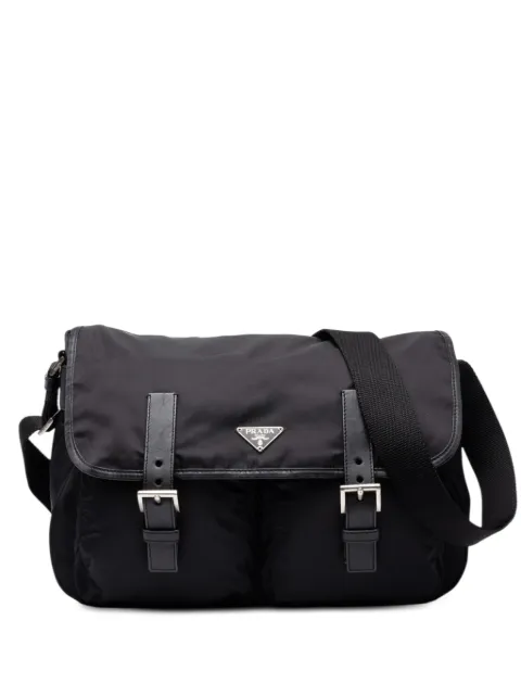 Prada Pre-Owned 2000-2013 Tessuto Double Buckle Messenger Bag crossbody bag