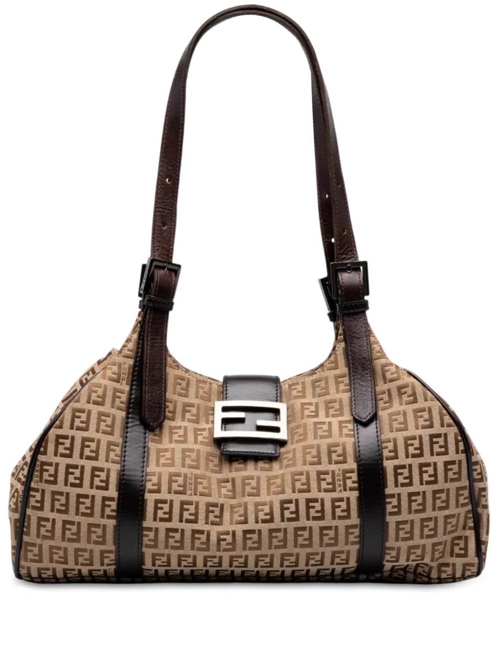 Fendi Pre-Owned 2000-2010 Zucchino Canvas shoulder bag - Braun