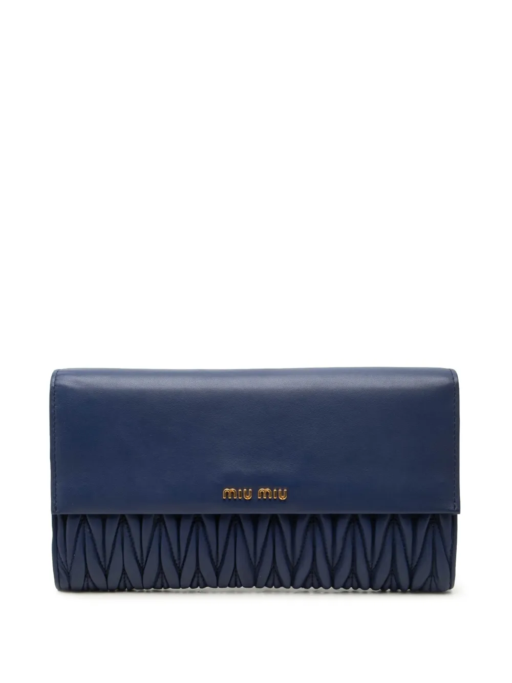 Miu Miu Pre-Owned 2010-2026 Matelasse Nappa clutch bag - Blu