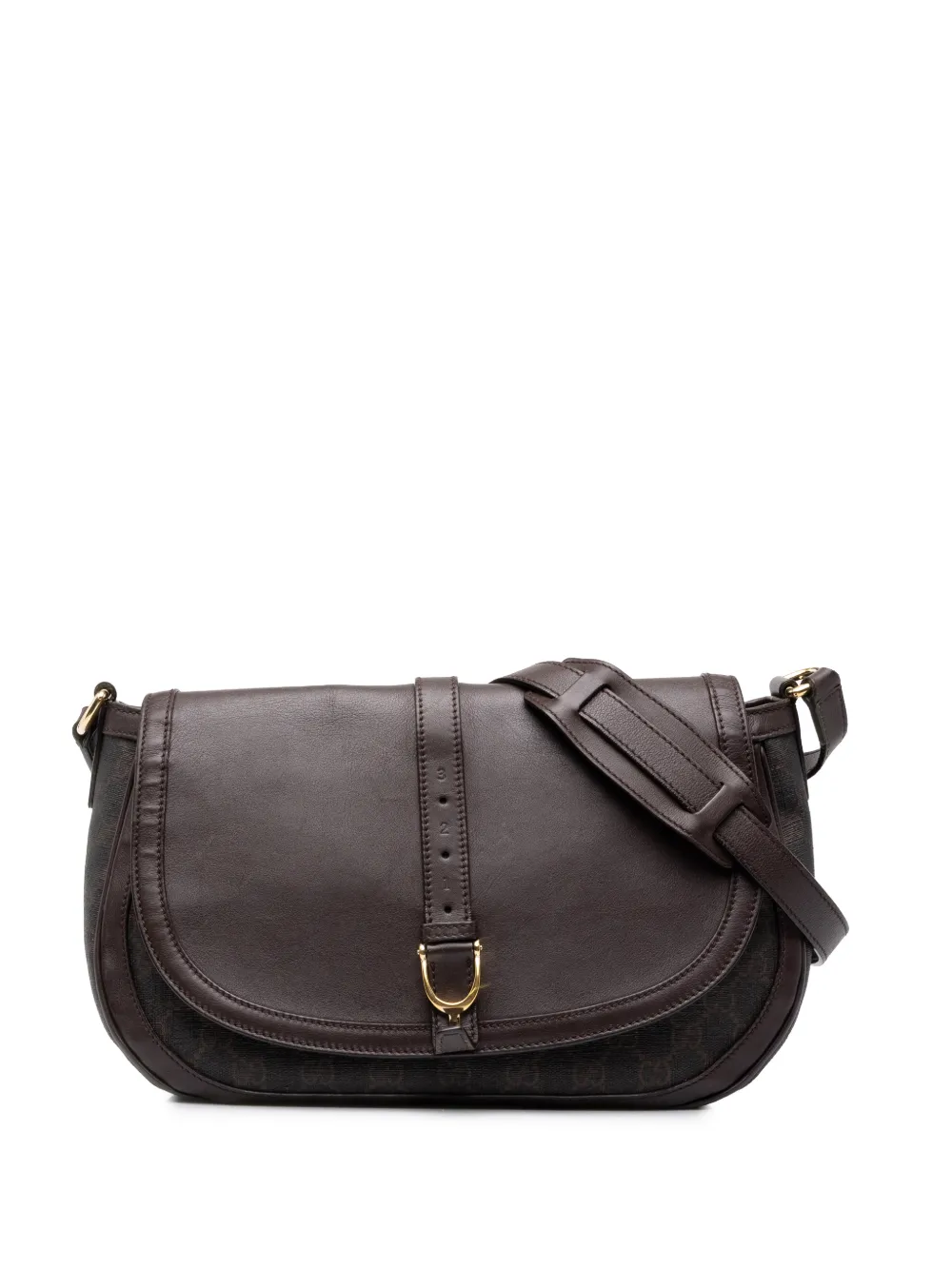 Gucci Pre-Owned 2000-2015 GG Supreme Stirrup crossbody bag - Marrone