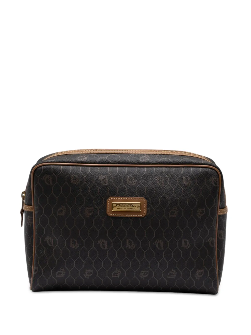Christian Dior Pre-Owned 20th Century Honeycomb Coated Canvas pouch - Nero