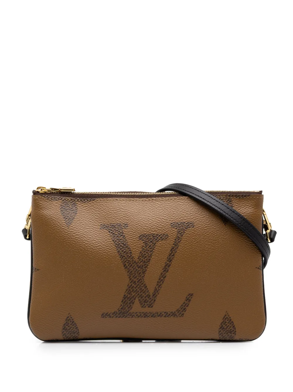 Louis Vuitton Pre-Owned 2021-2026 Monogram Giant Reverse Double Zip Pochette crossbody bag - Marrone