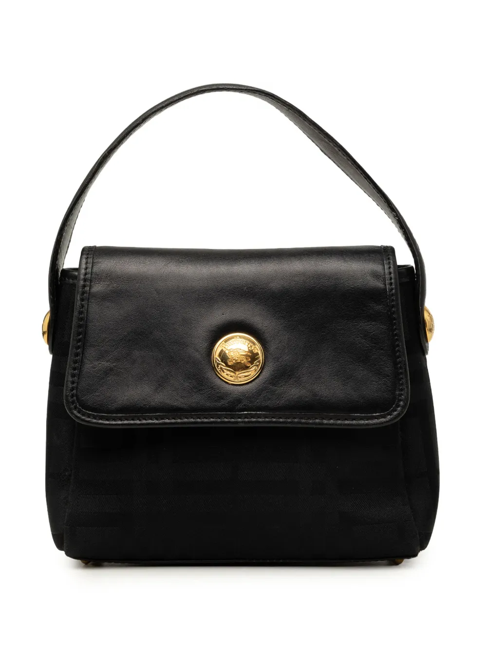 Burberry Pre-Owned 2000-2017 Tonal Check Nylon and Leather handbag - Schwarz