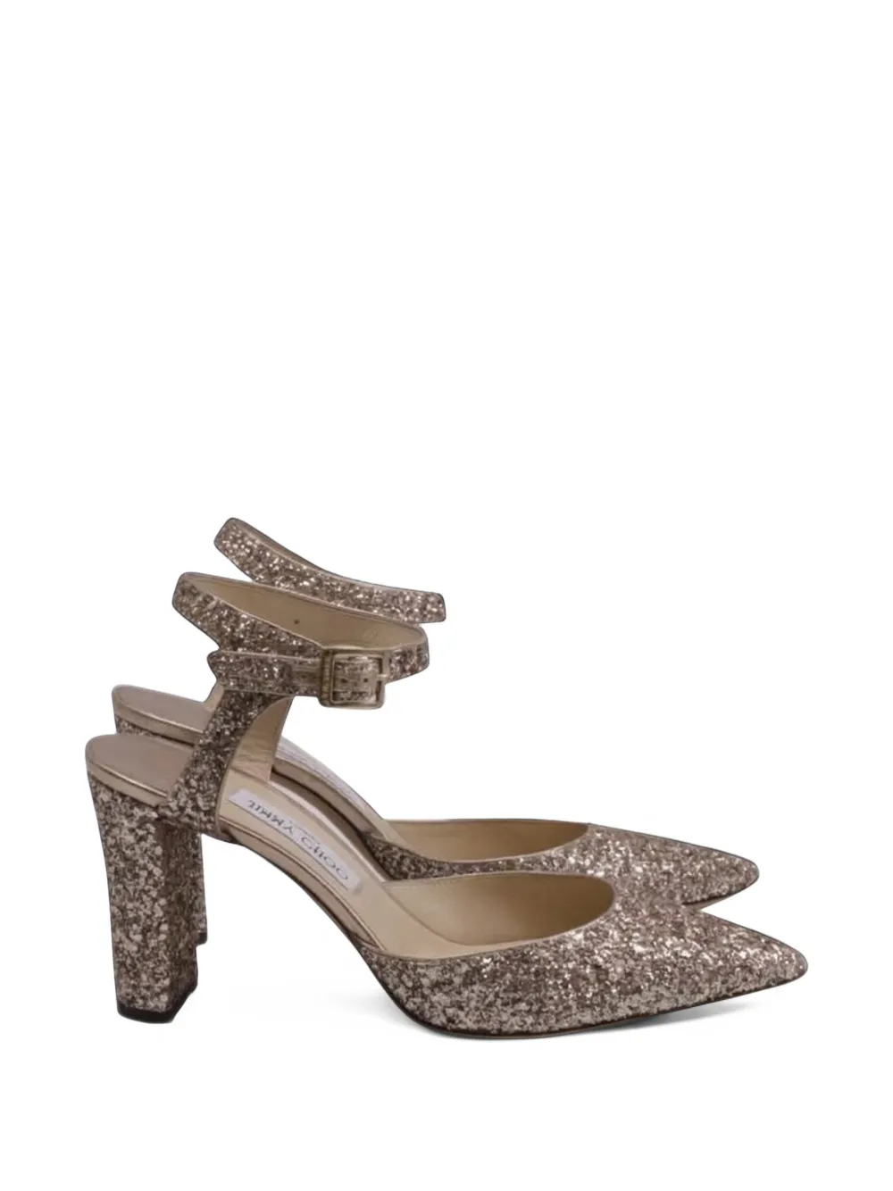Jimmy Choo Pre-Owned 2010s Micky ankle-wrap pumps - Gold