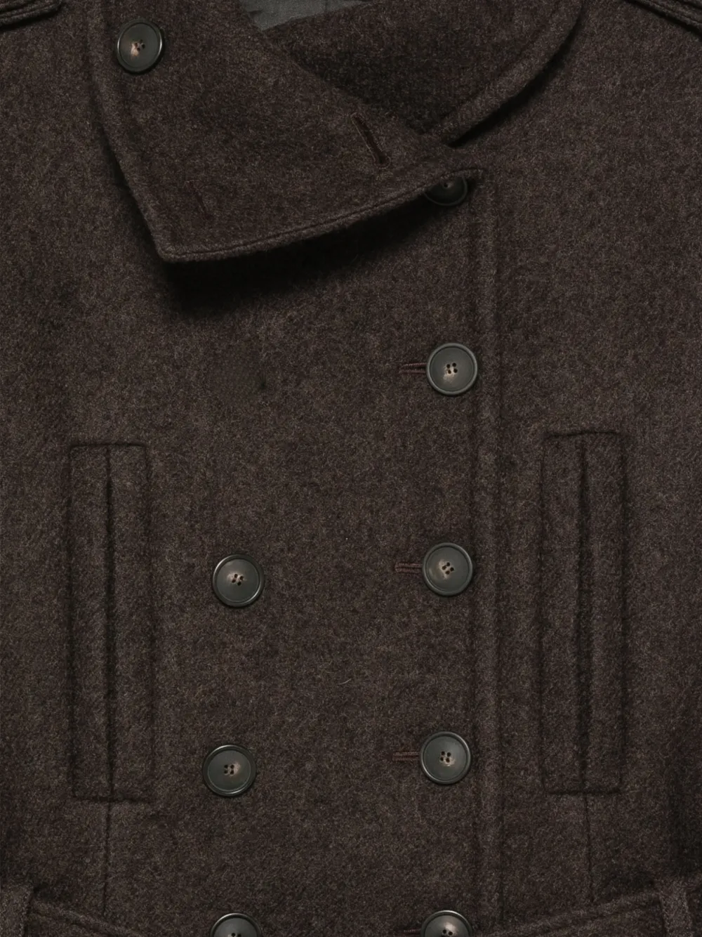 7 For All Mankind double-breasted belted jacket Bruin