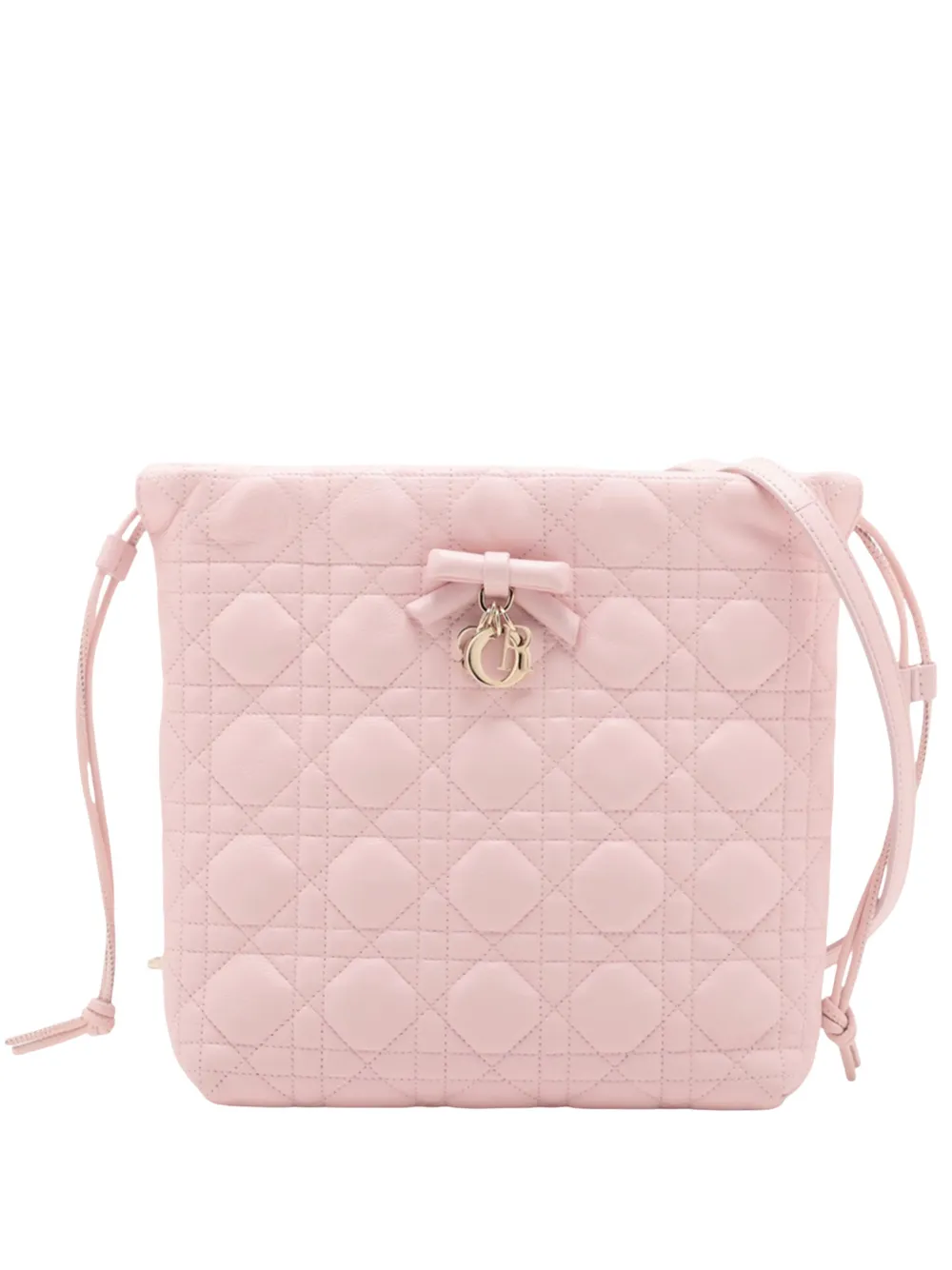 Christian Dior Pre-Owned 2015-2026 Mini Lambskin Cannage Adiorabre bucket bag - Rosa