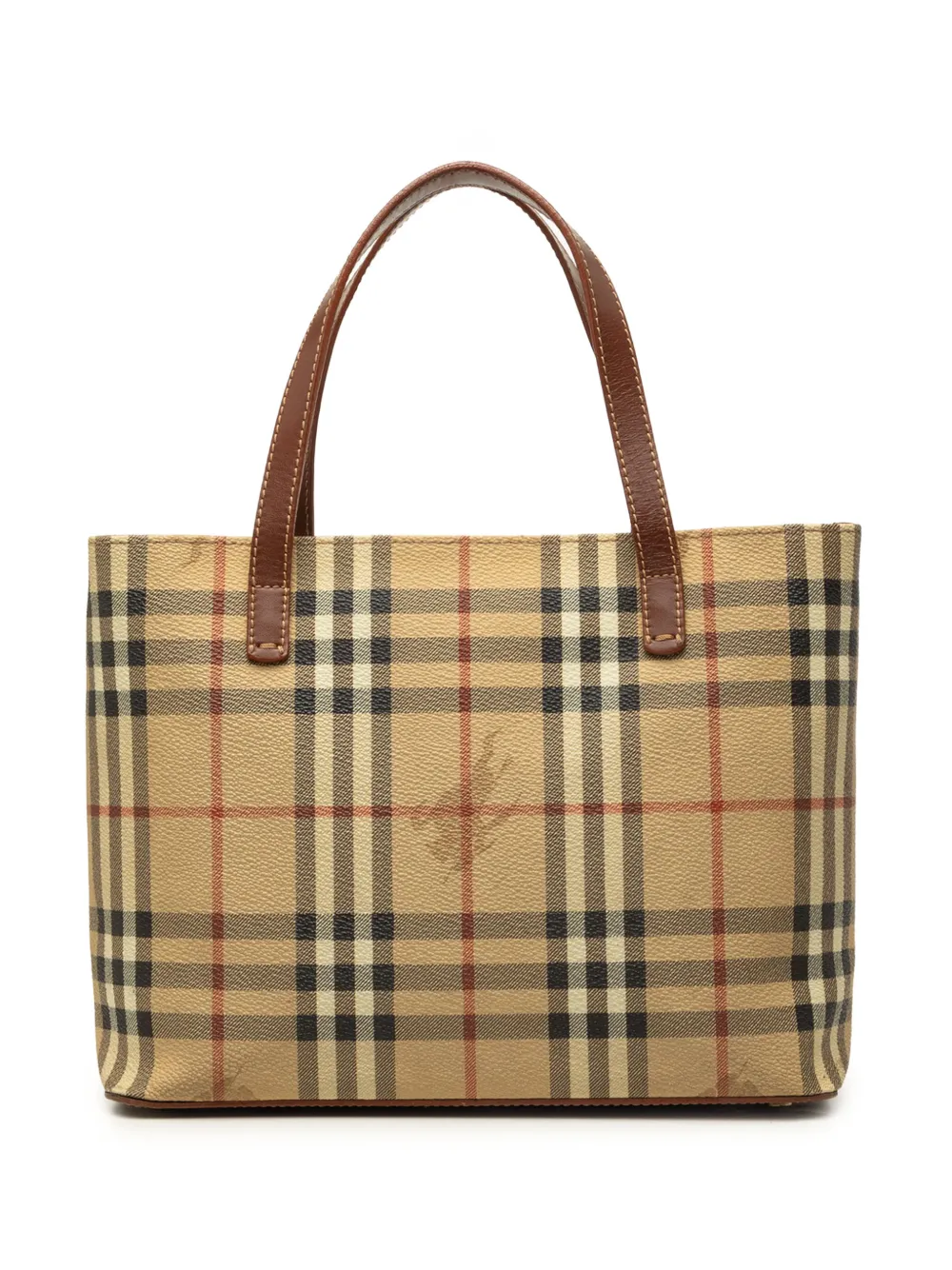 Burberry Pre-Owned 2000-2017 Mini Haymarket Check Coated Canvas tote bag - Nude