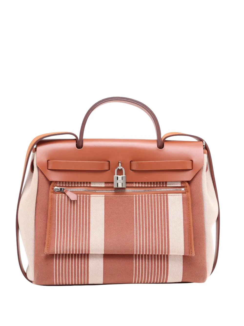 Hermès Pre-Owned 2020 Toile H Vibration Herbag Zip 31 satchel - Nude