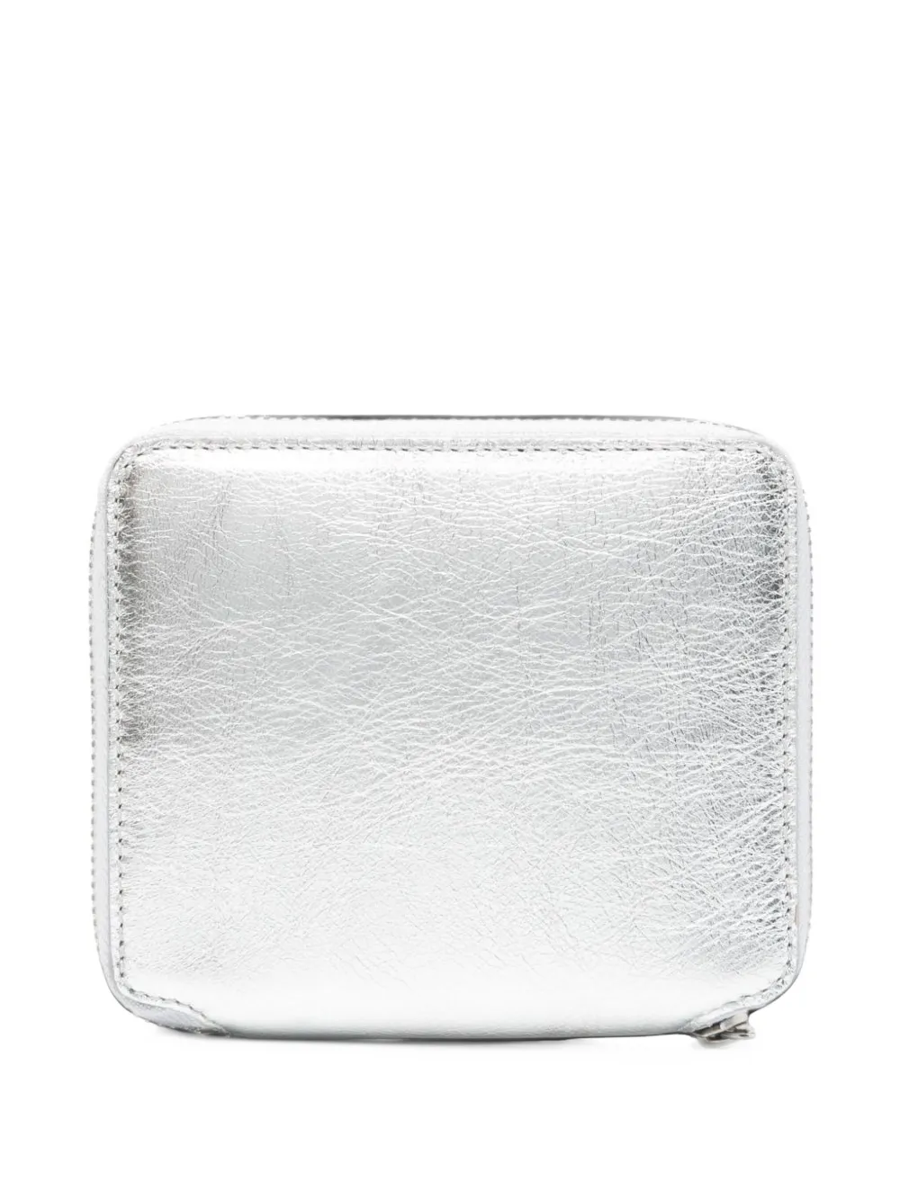 Comme Des Garçons Wallet Classic Line metallic-effect calf leather wallet Zilver