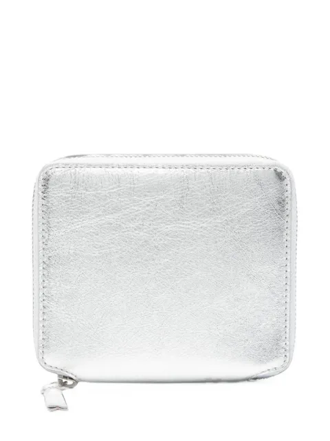 Comme Des Garçons Wallet Classic Line metallic-effect calf leather wallet