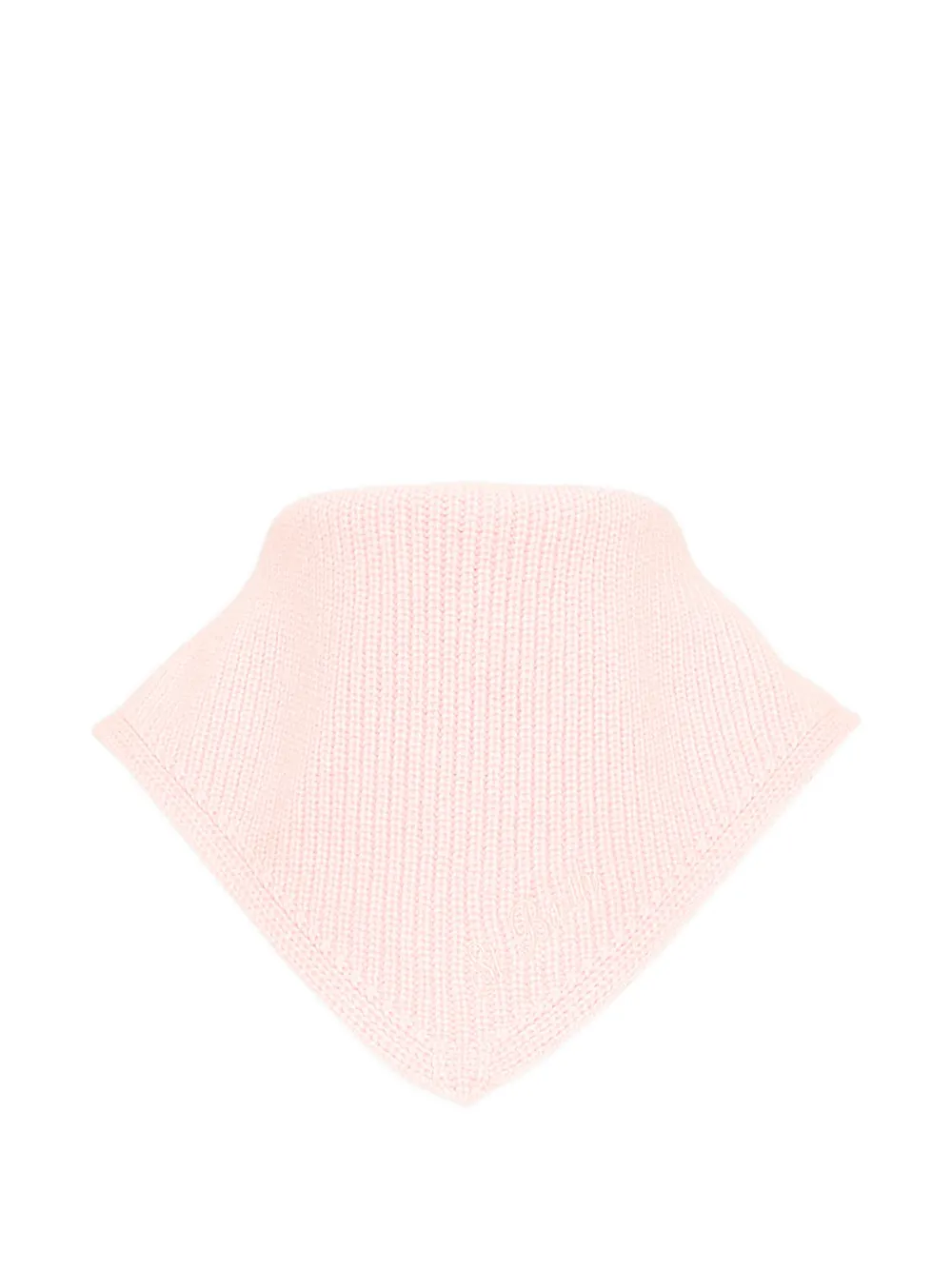 MC2 Saint Barth Kids Sillie ribbed-knit triangle scarf Roze
