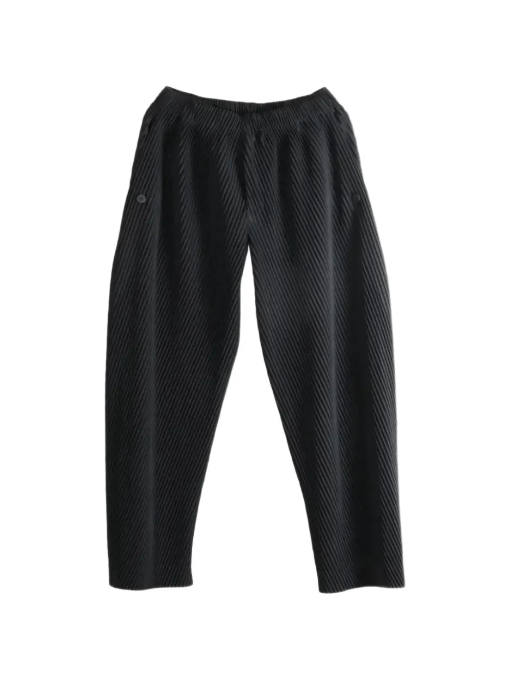 Homme Plissé Issey Miyake Slash pleated trousers Zwart