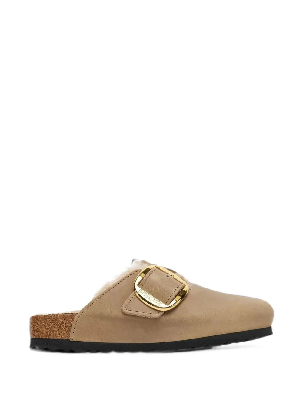 Birkenstock Boston Big buckle shearling shoes - Toni neutri