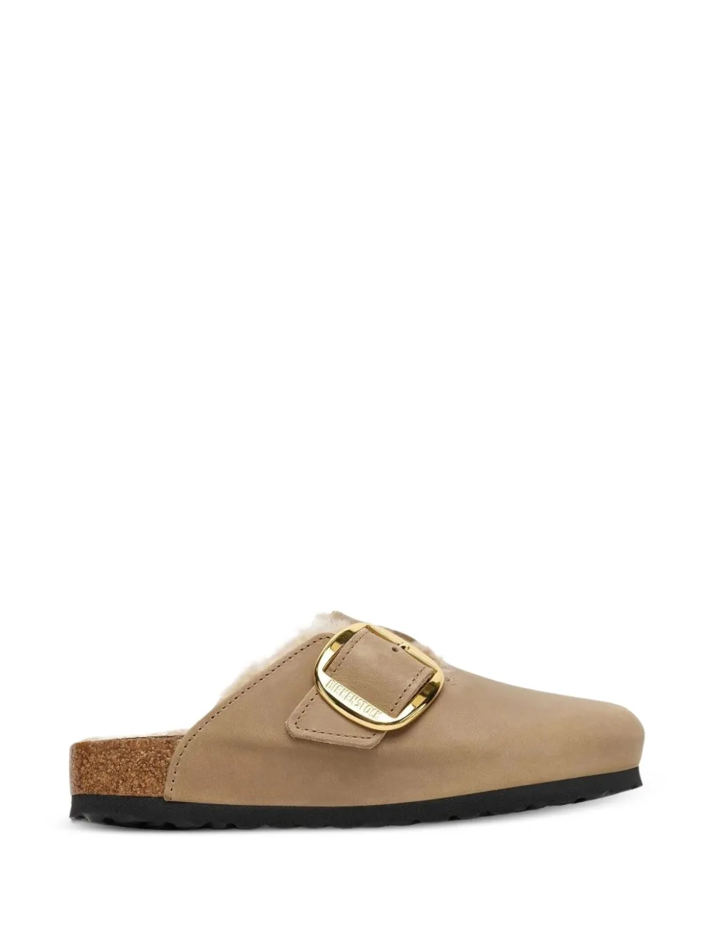 Birkenstock Boston Big buckle shearling shoes - Toni neutri