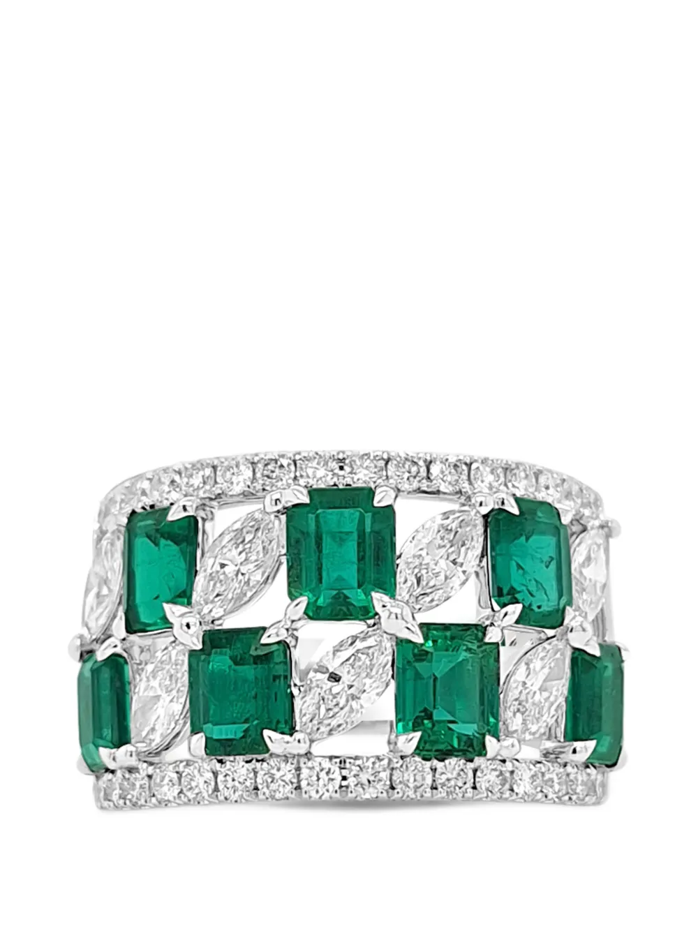 HYT Jewelry emerald and diamond ring - Silber