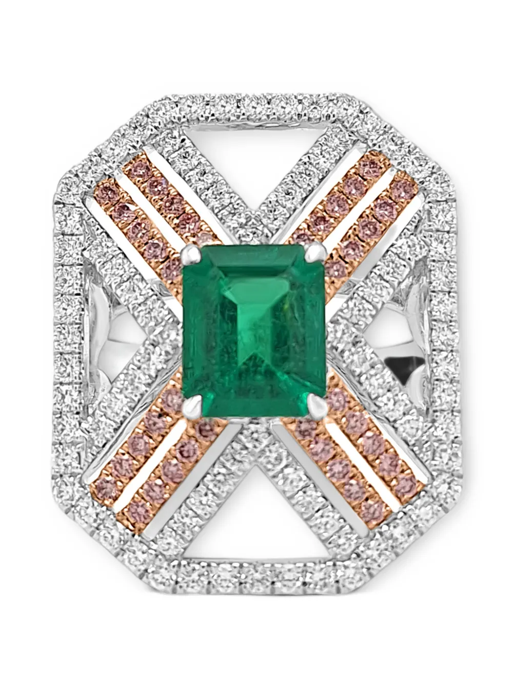 HYT Jewelry emerald and diamond ring - Argento