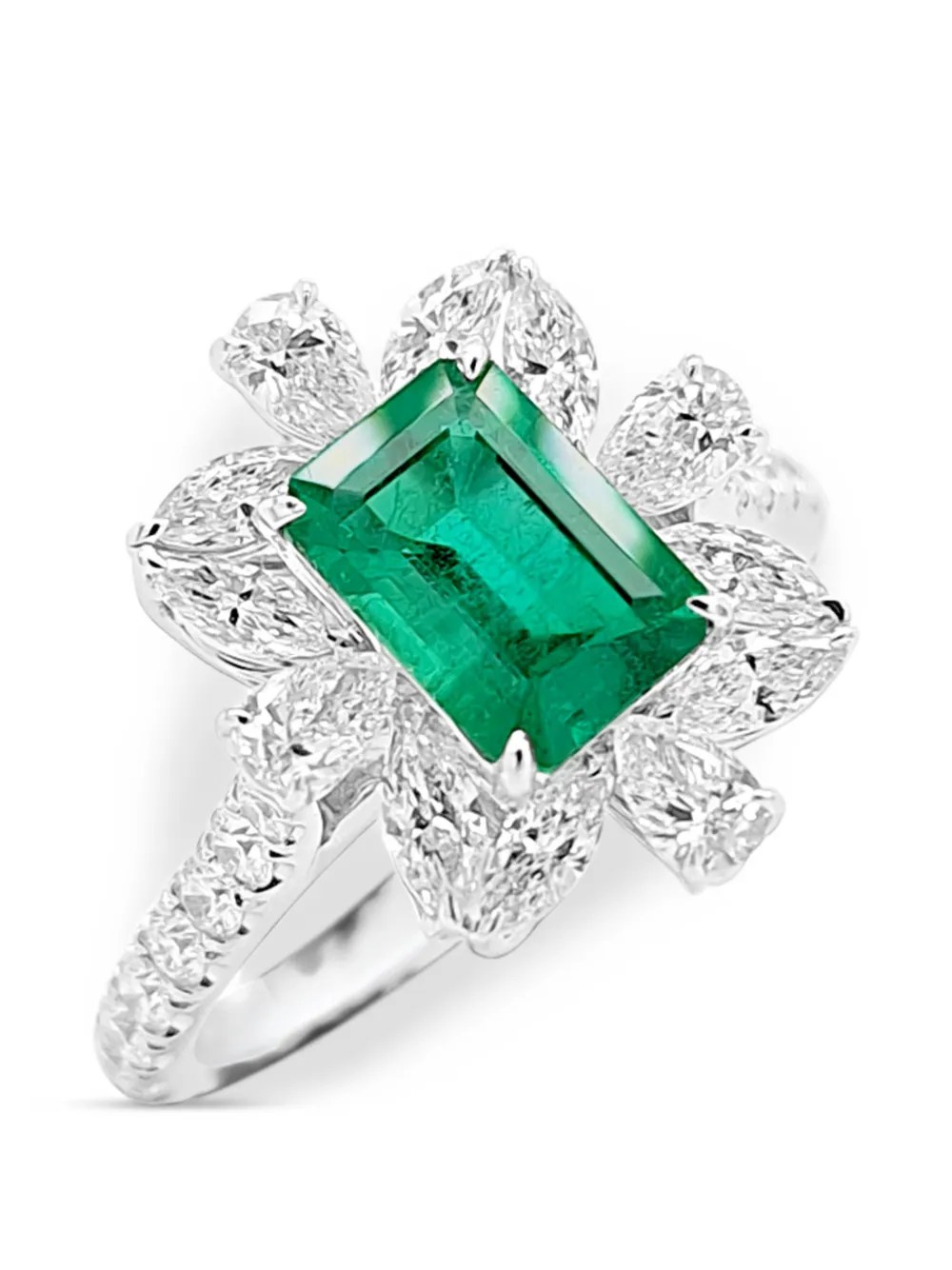 HYT Jewelry emerald and diamond ring - Argento