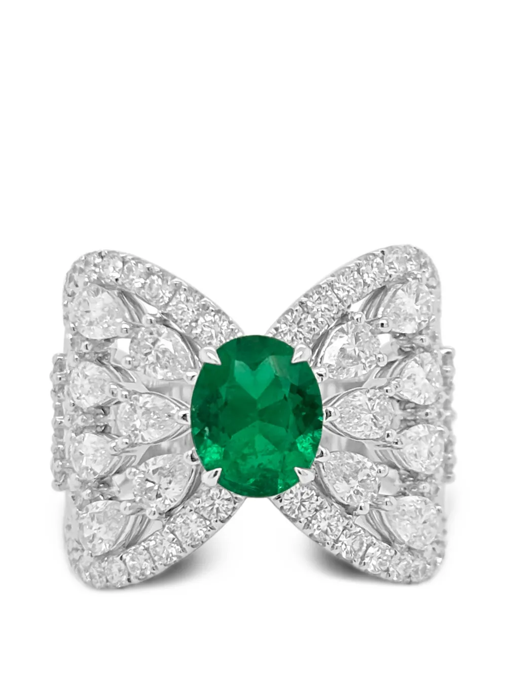 HYT Jewelry emerald and diamond ring - Argento