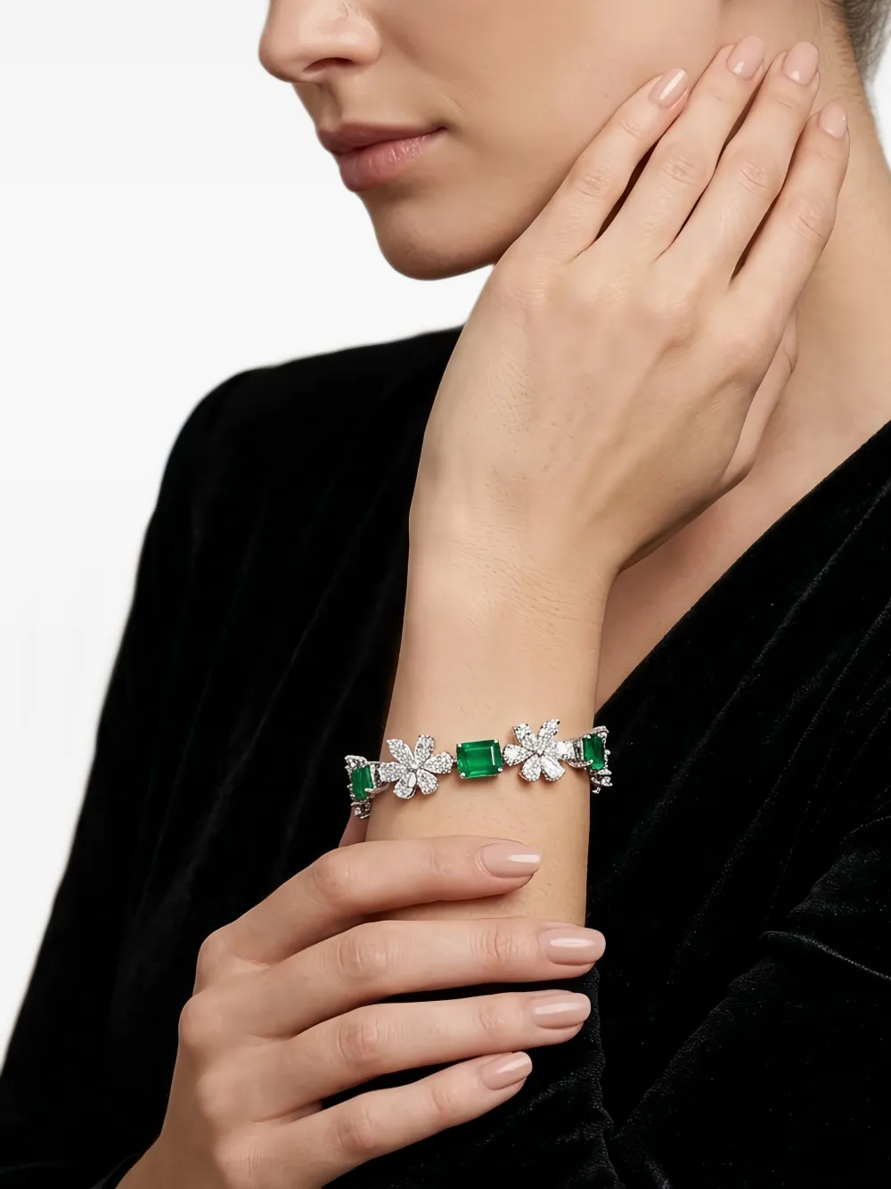 HYT Jewelry emerald and diamond bracelet - Argento