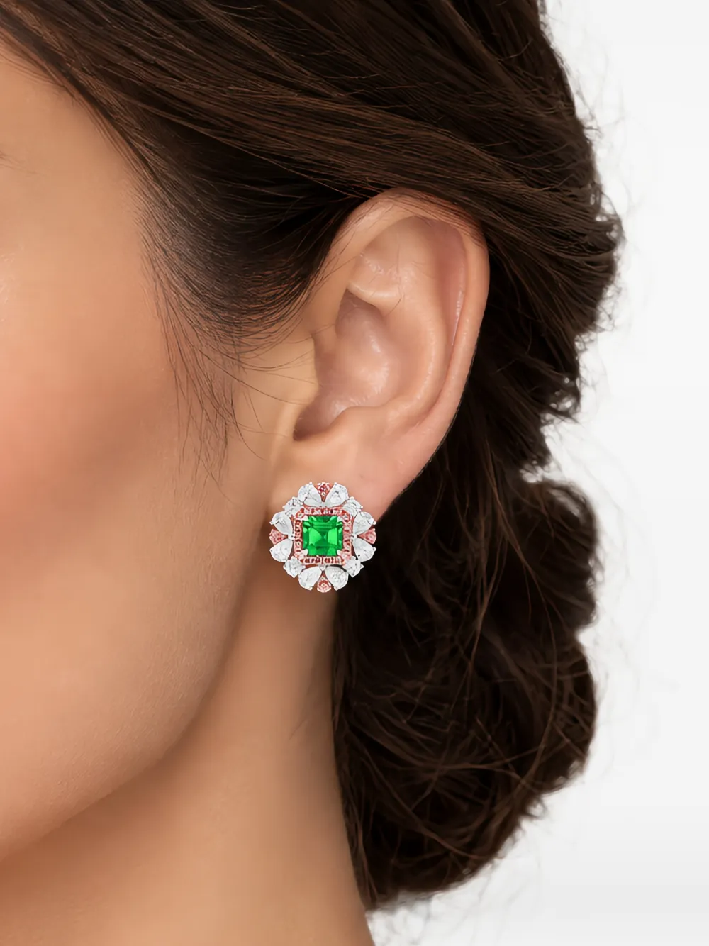 HYT Jewelry emerald and diamond earrings - Argento