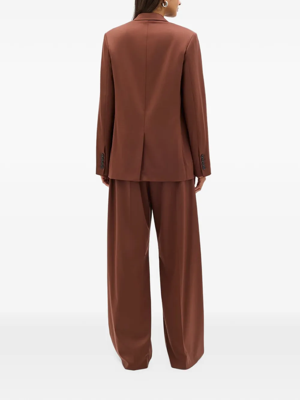Another Tomorrow relaxed-fit single-breasted blazer Bruin