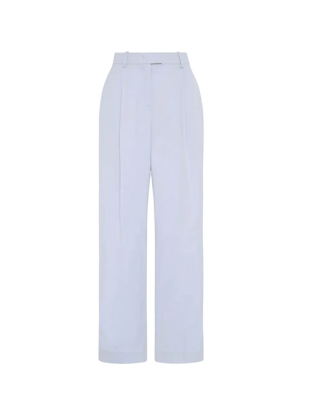 Another Tomorrow pleated tailored trousers Blauw
