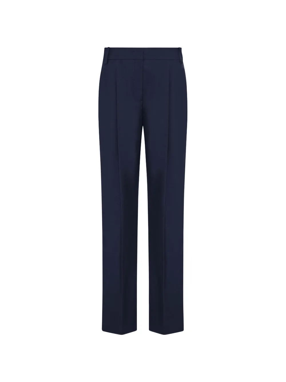 Another Tomorrow pleated tapered-leg trousers Blauw