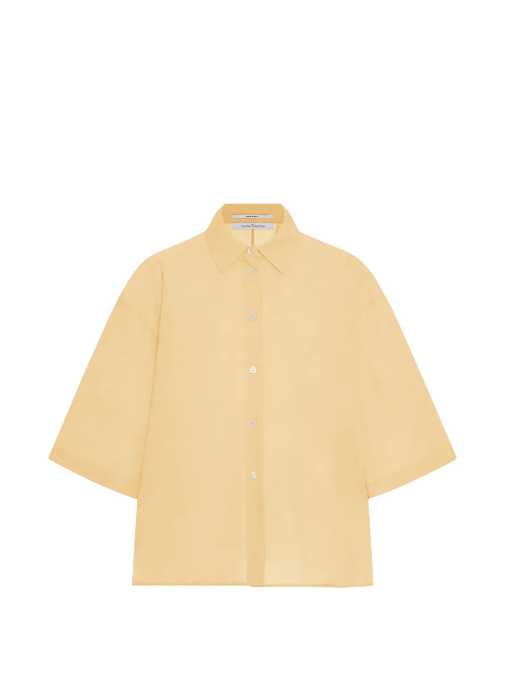 Another Tomorrow short-sleeve voile shirt - Orange