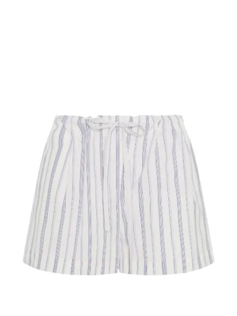 Another Tomorrow striped cotton shorts