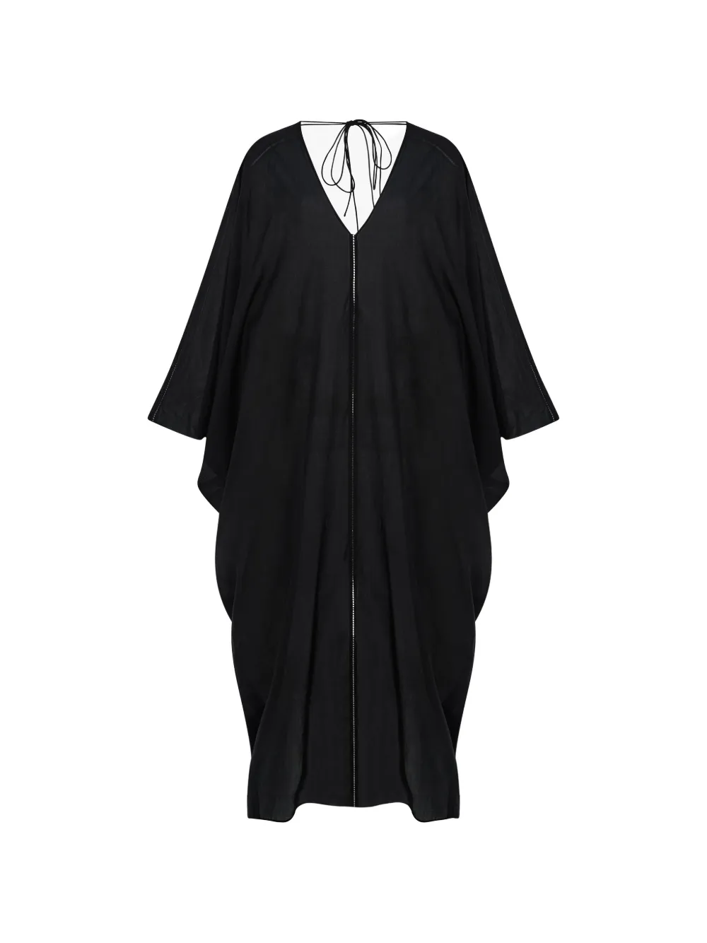 Another Tomorrow Voile dolman-sleeve maxi dress - Schwarz