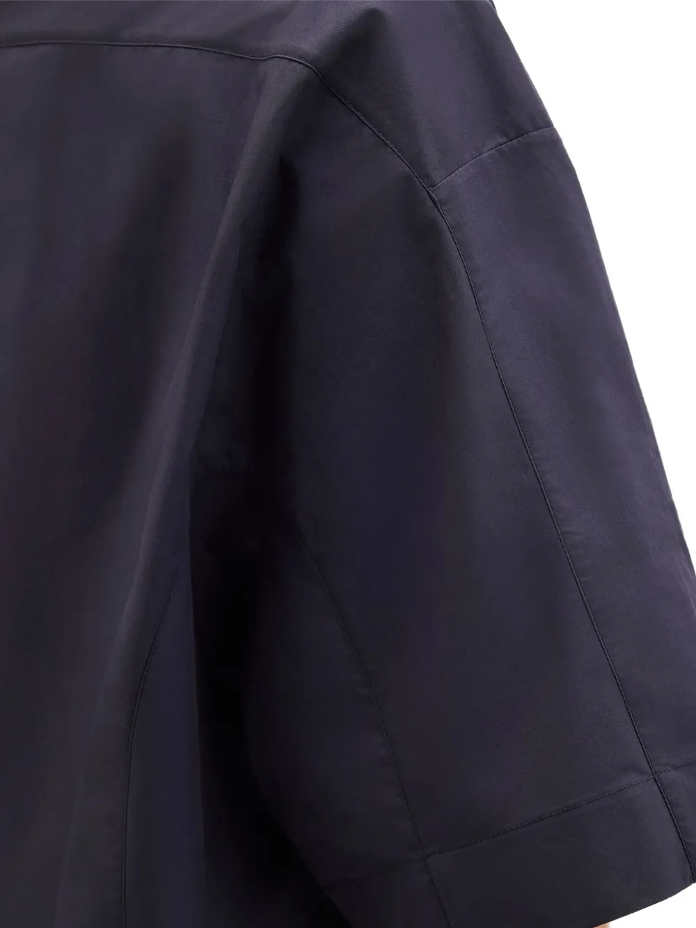 Another Tomorrow short-sleeve poplin shirt Blauw